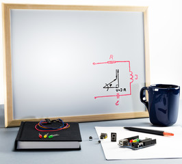 Whiteboard for school education of digital circuit design - 183233595