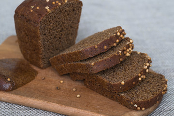 Rye brown bread