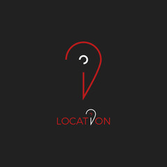 Location pin icon. Line vector illustration.