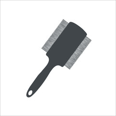 Hairbrush icon. Vector illustration