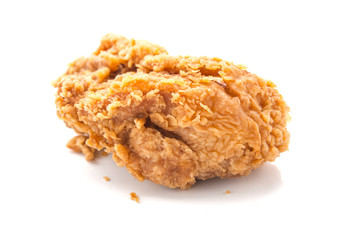 Fried chicken isolated on white background