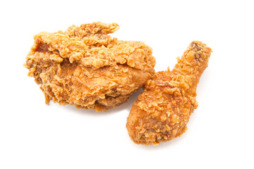 Fried chicken isolated on white background