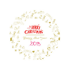 Kartka świąteczna Boże Narodzenie, Nowy Rok 2018 © Edwardkarczmarski