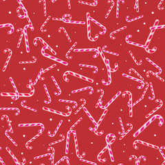 Christmas seamless pattern with sweets. Vector illustration