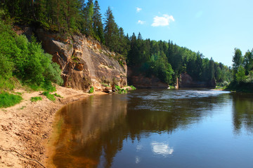 Gauja river in Latvia