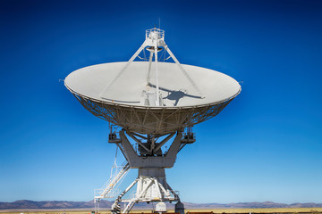 A  radio telescope from the VLA in New Mexico