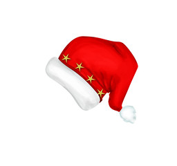 cappello di Babbo Natale isolato su sfondo bianco