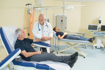 Fototapeta premium man donating his blood