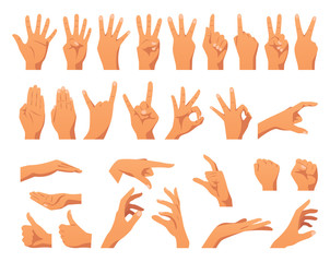 various hands gestures