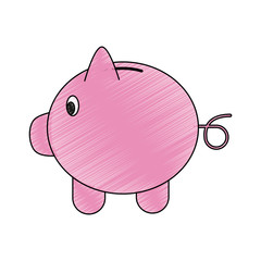 Piggy savings symbol icon vector illustration graphic design
