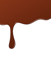 Melted Chocolate Syrup. Sweet Design. Vector illustration.