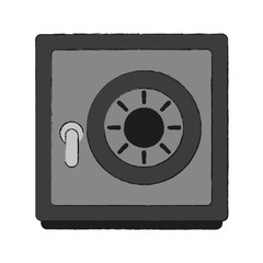Strongbox security device icon vector illustration graphic design