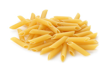 Pasta Penne on white background
