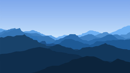 Fototapeta na wymiar Vector wallpaper with a landscape, mountains