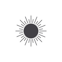 Sun vector icon