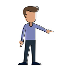 Man faceless cartoon icon vector illustration graphic design