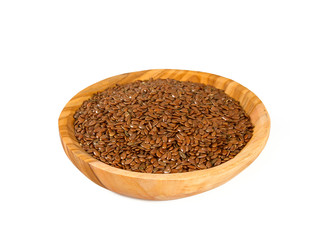 flaxseed isolated on white