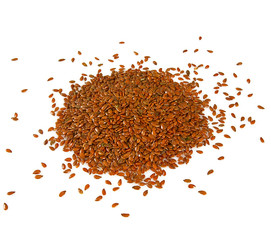 flaxseed isolated on white