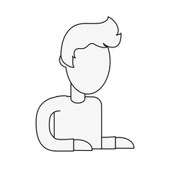 Man faceless cartoon icon vector illustration graphic design