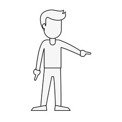 Man faceless cartoon icon vector illustration graphic design