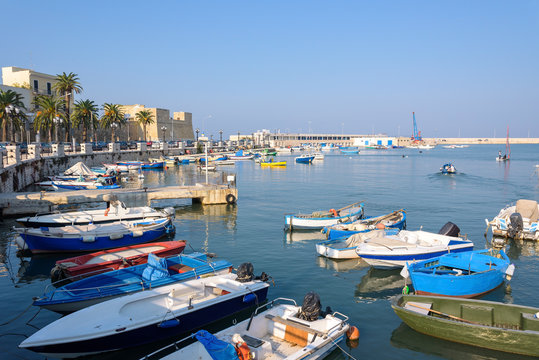 Boats in the port of Bari