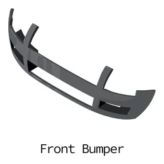 Deurstickers Front bumper icon, isometric 3d style © ylivdesign