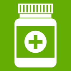Obraz premium Medicine bottle icon green