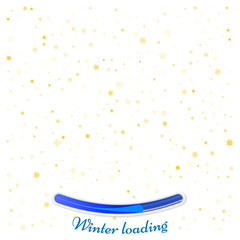 Confetti stars. Winter loading concept, vector illustration