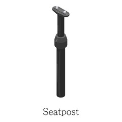 Seat post icon, isometric 3d style