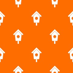 Birdhouse pattern seamless