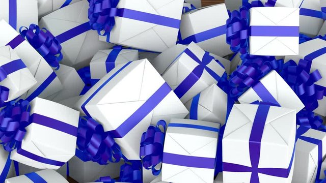 Geschenke fallen auf den Boden - Hintergrund