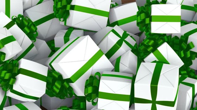Geschenke fallen auf den Boden - Hintergrund