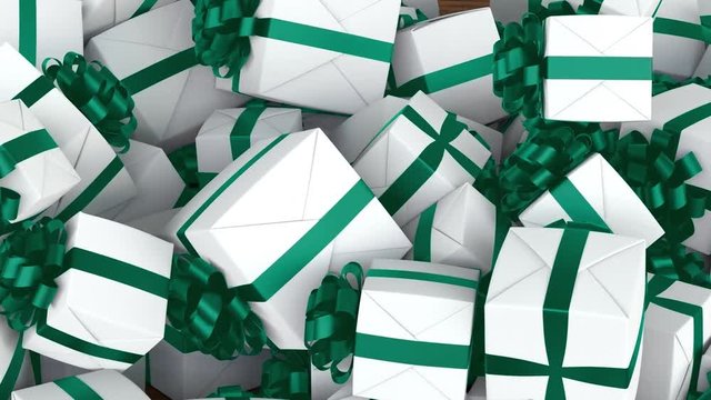 Geschenke fallen auf den Boden - Hintergrund