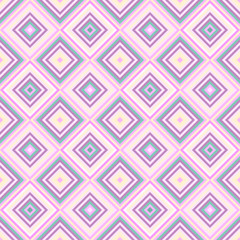 Seamless abstract pink and purple pattern of stripes and diamonds for Valentine's day