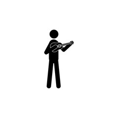 banjo player icon. Silhouette of a musician icon. Premium quality graphic design. Signs, outline symbols collection icon for websites, web design, mobile app