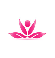 Pink lotus plant spa icon