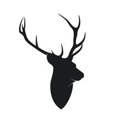 Fototapeta premium silhouette head deer