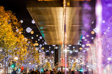 Oxford street in Christmas time, London