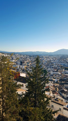 Fototapeta na wymiar Panorama of Martos, a white Spanish town from a high viewpoint.