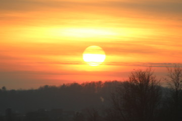 intense orange sunset