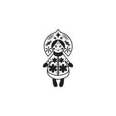 Snow Maiden icon. Christmas or New Year element. Premium quality graphic design. Signs, outline symbols collection, simple icon for websites, web design, mobile app