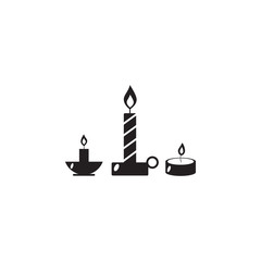 burning candles icon. Winter element. Premium quality graphic design. Signs, outline symbols collection, simple icon for websites, web design, mobile app