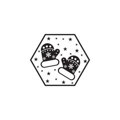 Winter mittens icon. Winter element. Premium quality graphic design. Signs, outline symbols collection, simple icon for websites, web design, mobile app