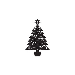 Christmas pine tree icon. Christmas or New Year element. Premium quality graphic design. Signs, outline symbols collection, simple icon for websites, web design, mobile app
