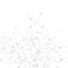 Vector realistic isolated champagne bubbles on the white background. Concept of Merry Christmas and Happy New Year.