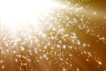 rays in gold sparkling sequins