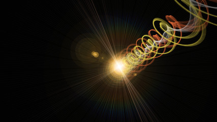 Futuristic particle background design illustration with lights