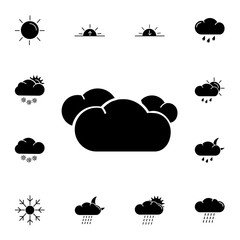 Cloud, Cloudy icon. Set of weather sign icons. Web Icons Premium quality graphic design. Signs, outline symbols collection, simple icons for websites, web design, mobile app