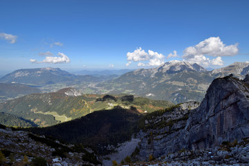 Fototapeta premium Blick vom Kleinen Watzmann auf Berchtesgaden