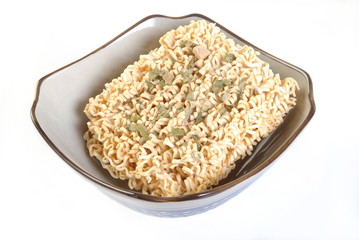 Instant noodles on the table        